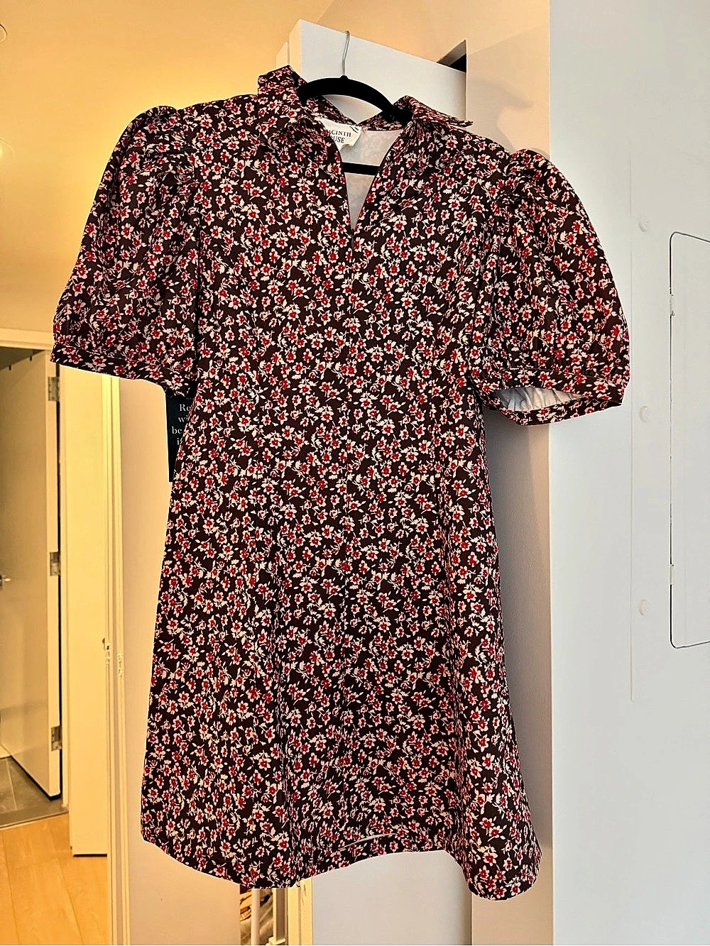 Tuckernuck Floral Mini Dress in Brown & Red with Tags